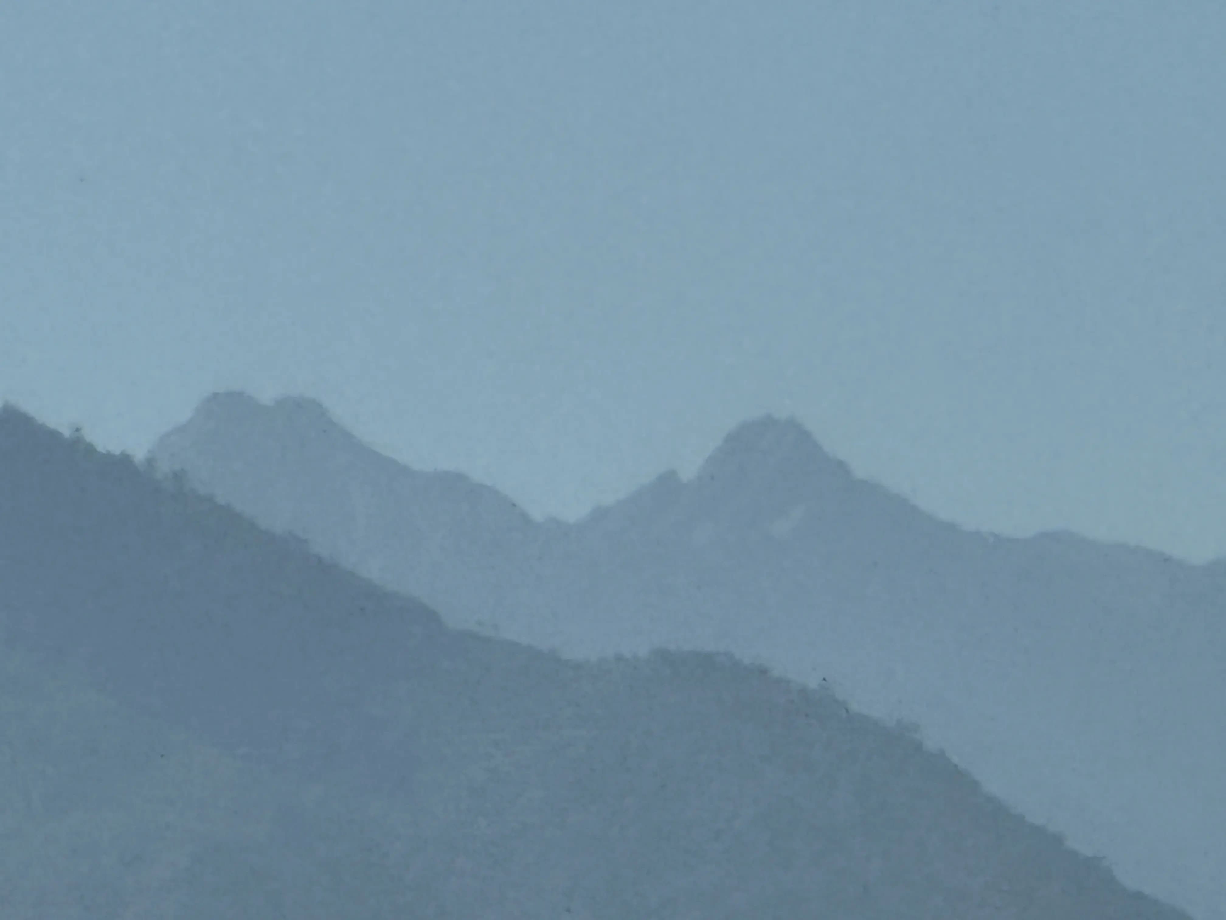 The Silhouette of Yushan Yushan Main Peak  and Yushan North Peak